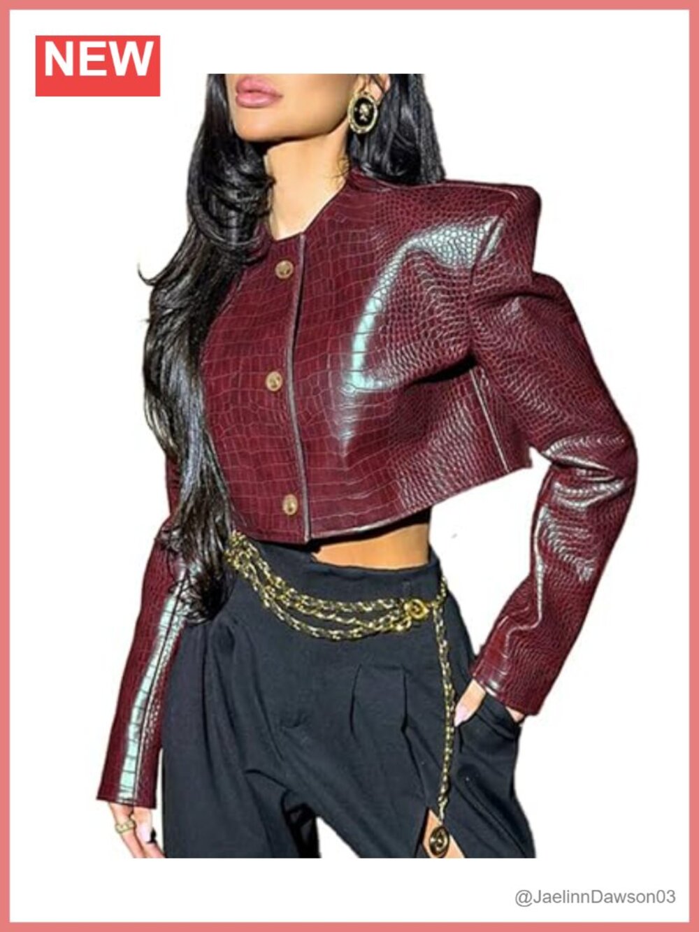 Faux Leather Cropped Bomber Jacket Women Y2K